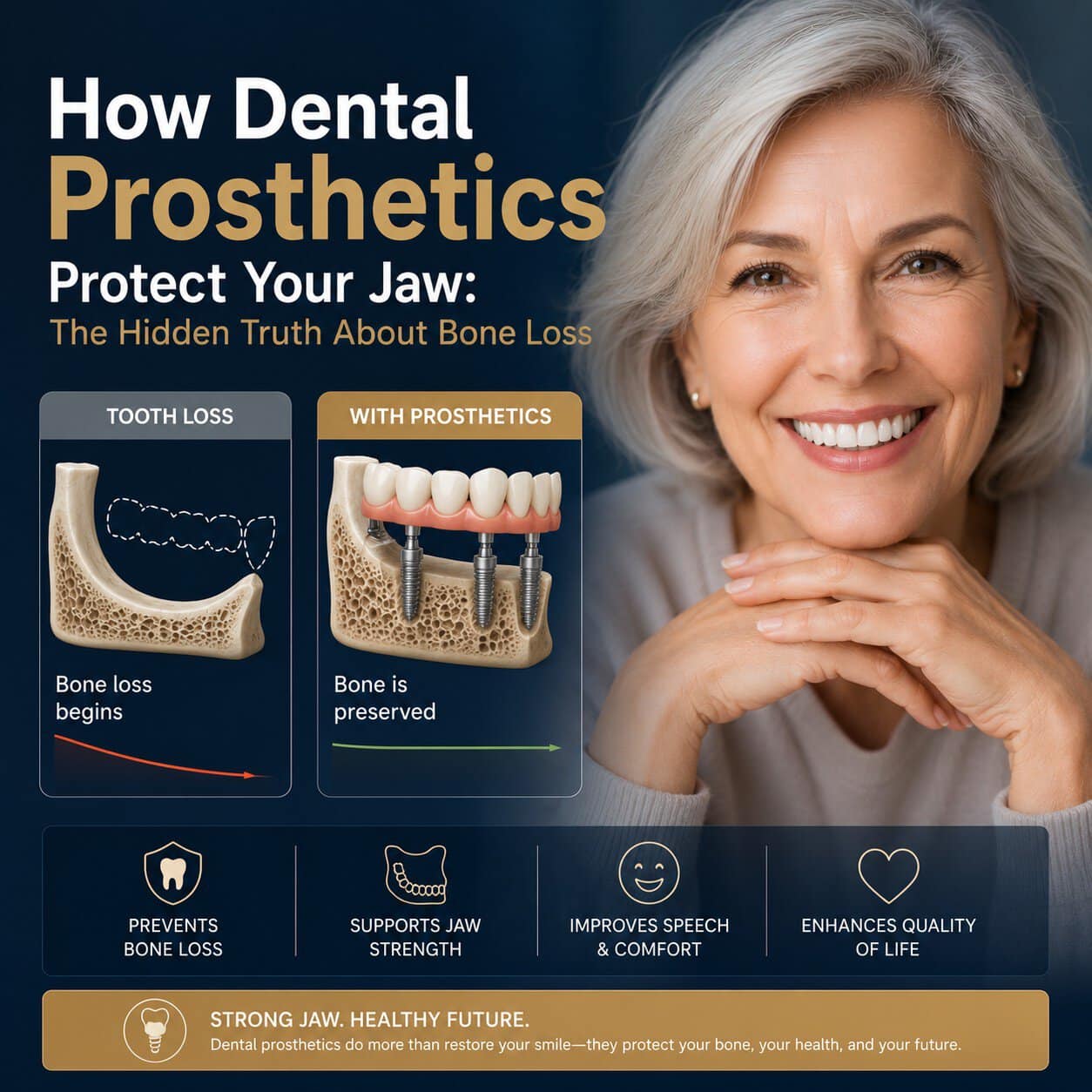 How Dental Prosthetics Protect Your Jaw: The Hidden Truth About Bone Loss
