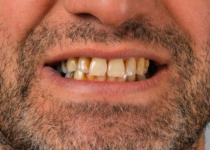 Case 3 · intraoral close-up before treatment